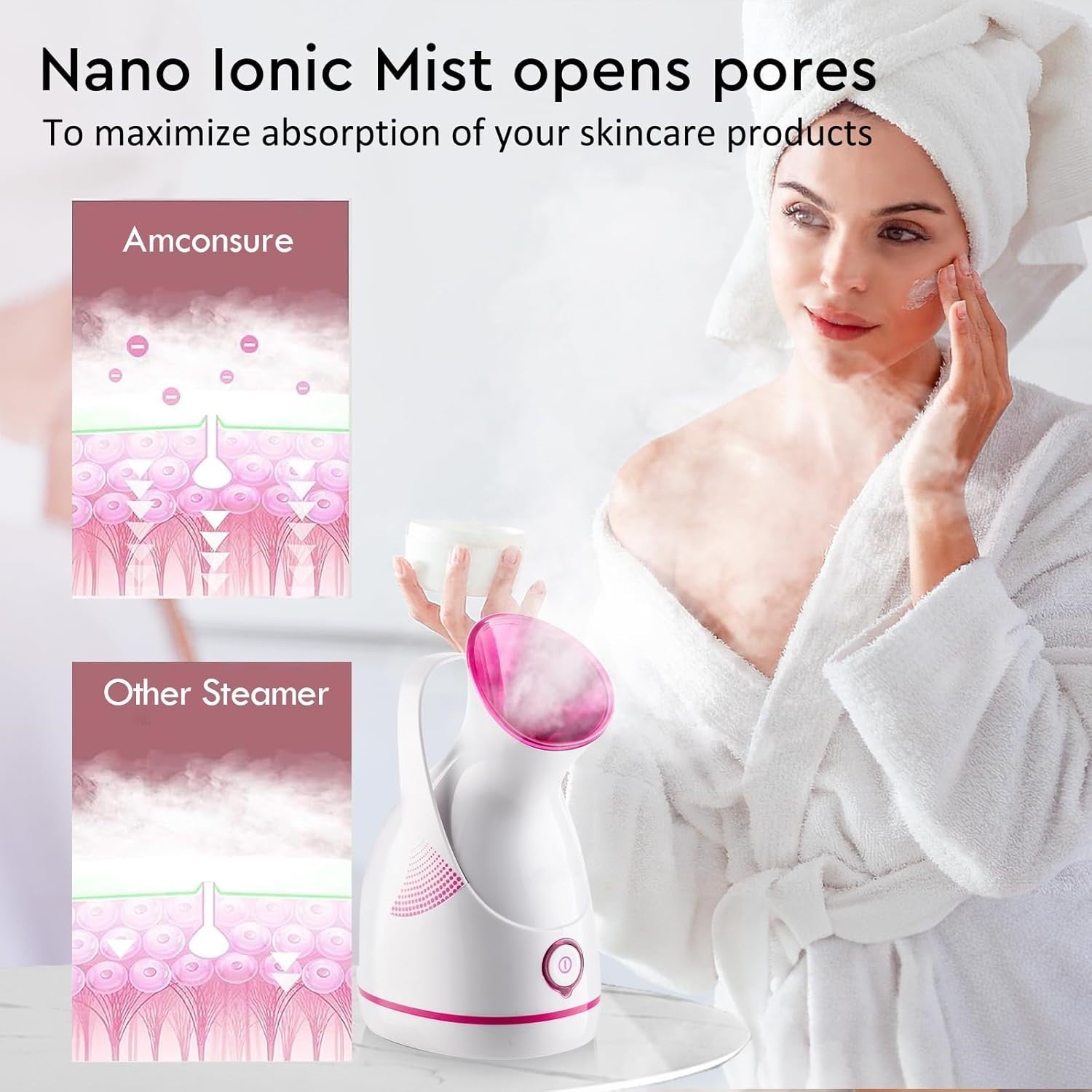 Nano Ionic Facial Steamer – Deep Cleanse & Hydrate Your Skin! | Rosalyssa