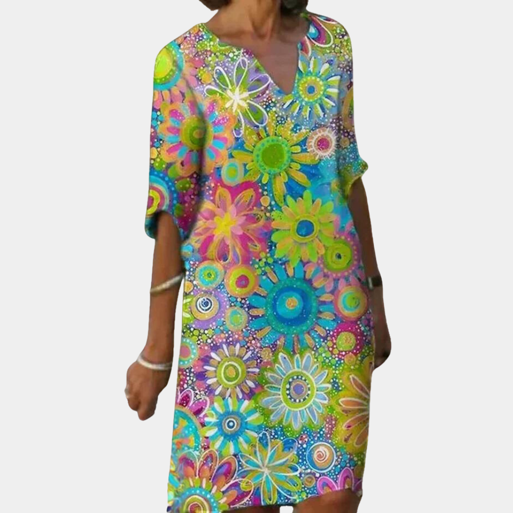 Naomi - Trendy Short Floral Dress | Rosalyssa