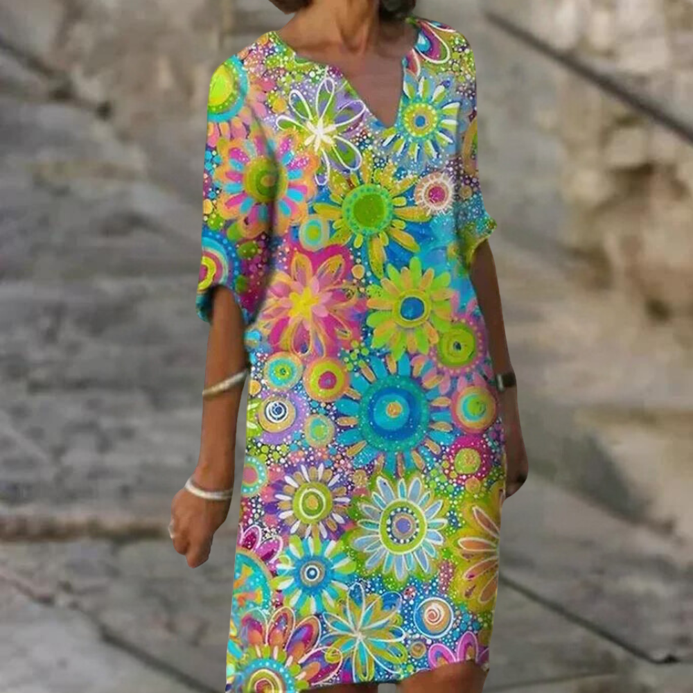 Naomi - Trendy Short Floral Dress | Rosalyssa