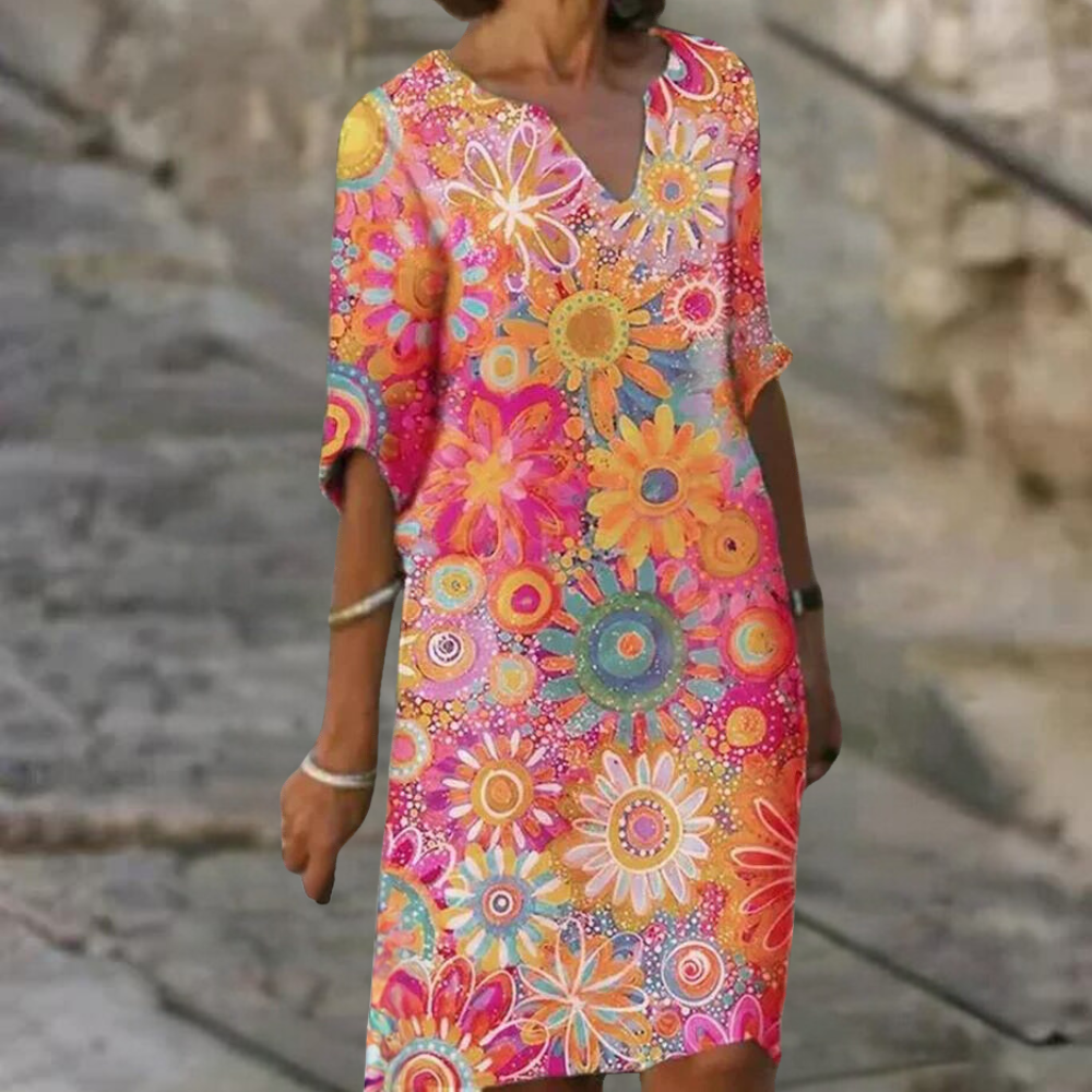 Naomi - Trendy Short Floral Dress | Rosalyssa