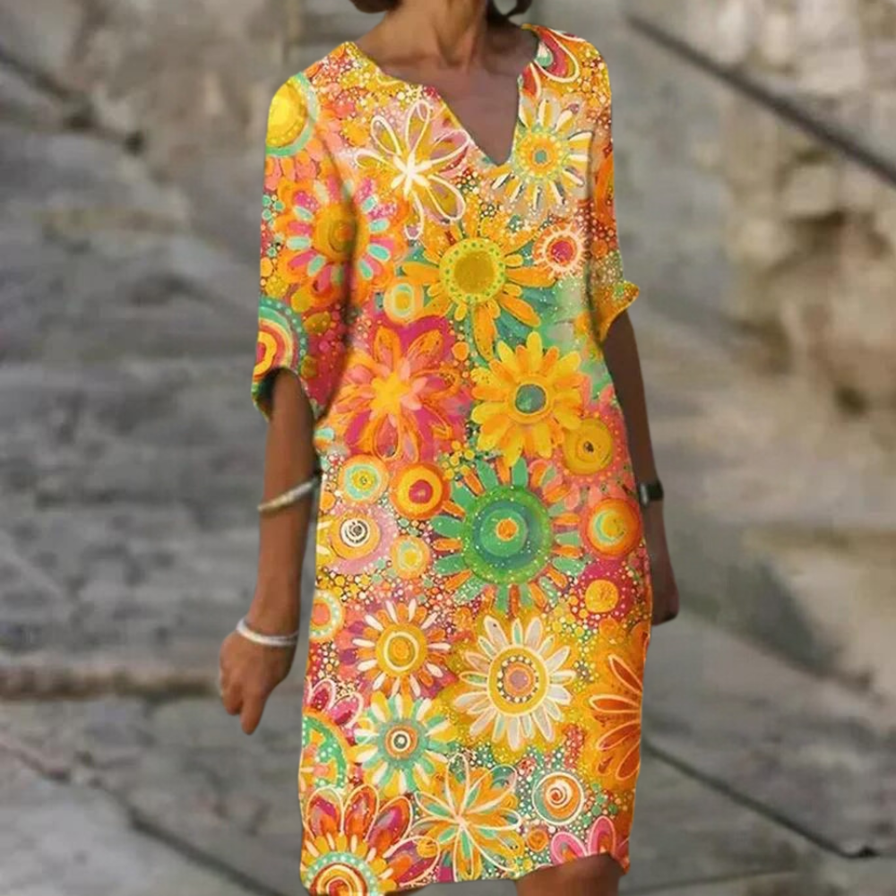 Naomi - Trendy Short Floral Dress | Rosalyssa
