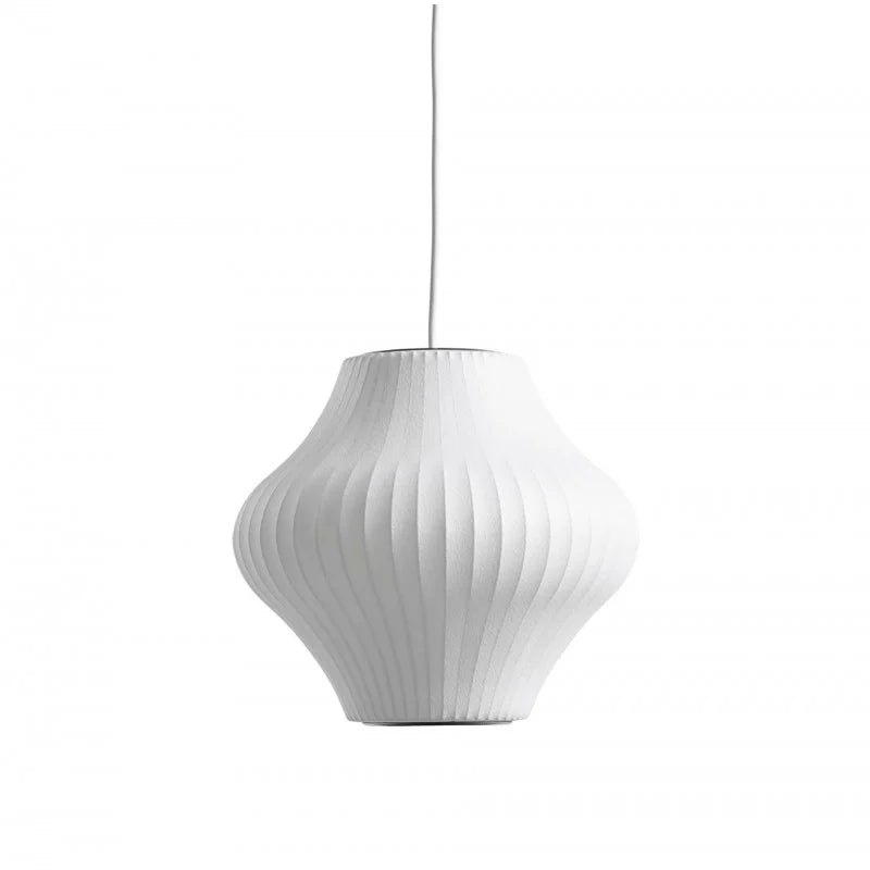 Lampe suspension bulle Lyra en soie et acier pour intérieurs modernes | Snurv