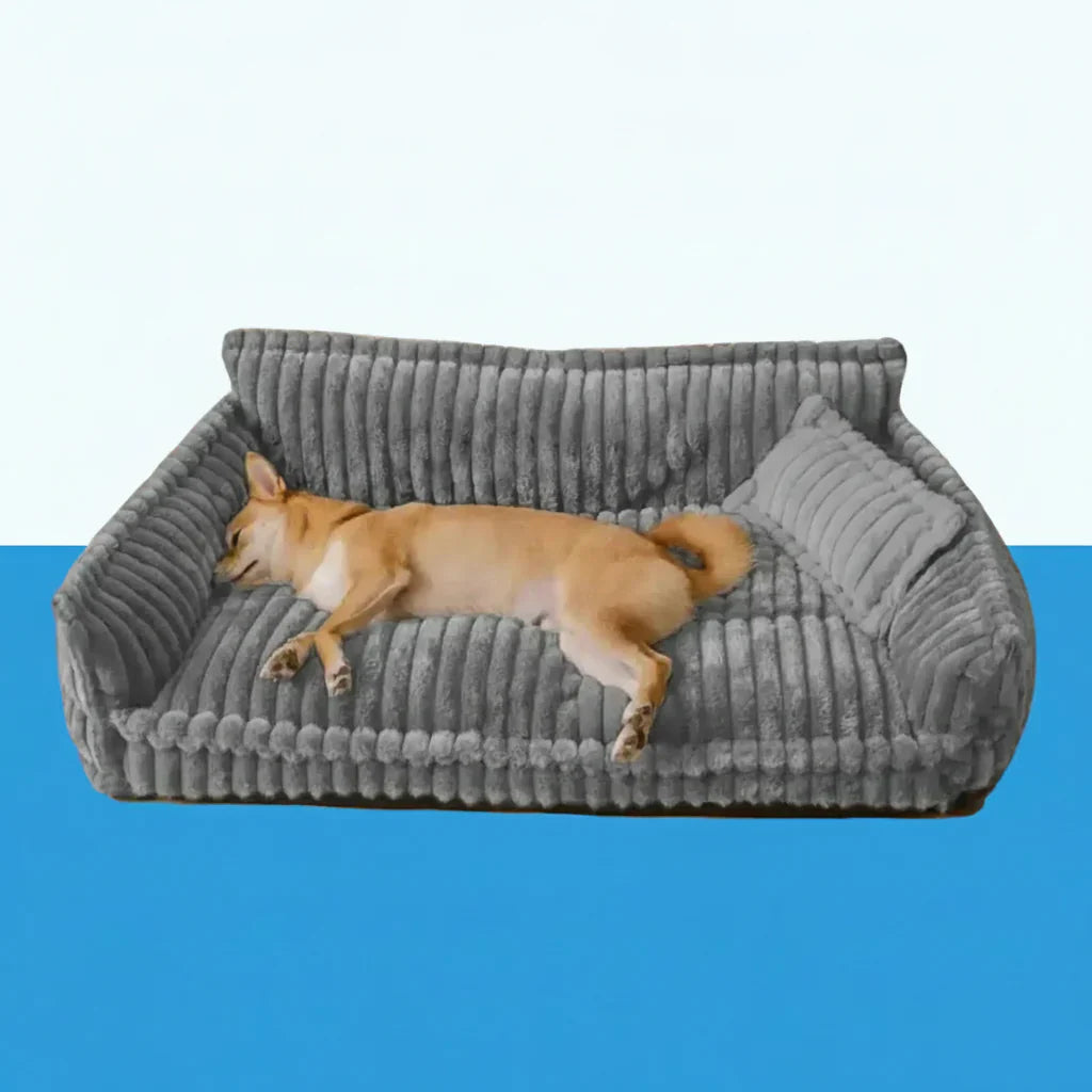 Sofá Cama Grande para Perro con Bordes Elevados y Funda Lavable
