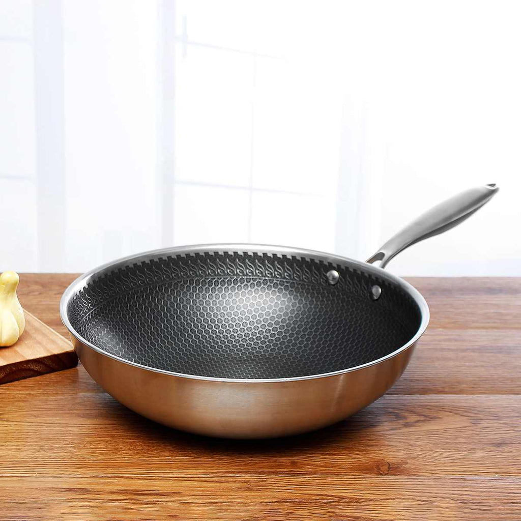 NovaChef Stainless Steel Nonstick Frying Pan For Everyday Cooking