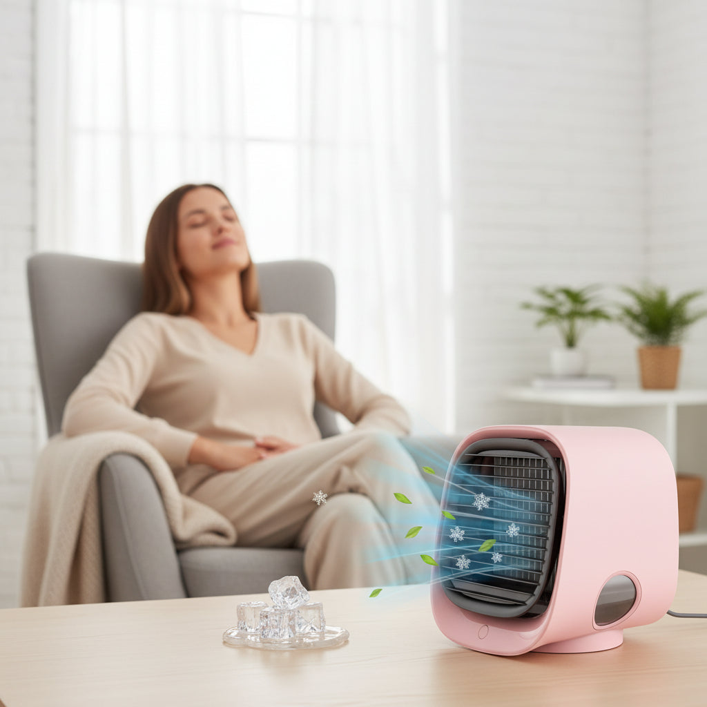 Přenosná osobní klimatizace s USB napájením, mini ventilátor pro osobní chlazení