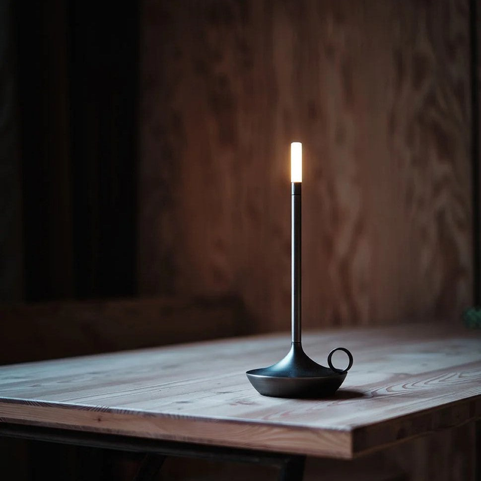 Graceful Curves Define LumenAstra Candlestick Lamp For Timeless Charm