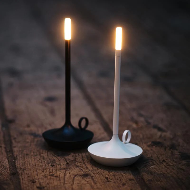 Graceful Curves Define LumenAstra Candlestick Lamp For Timeless Charm