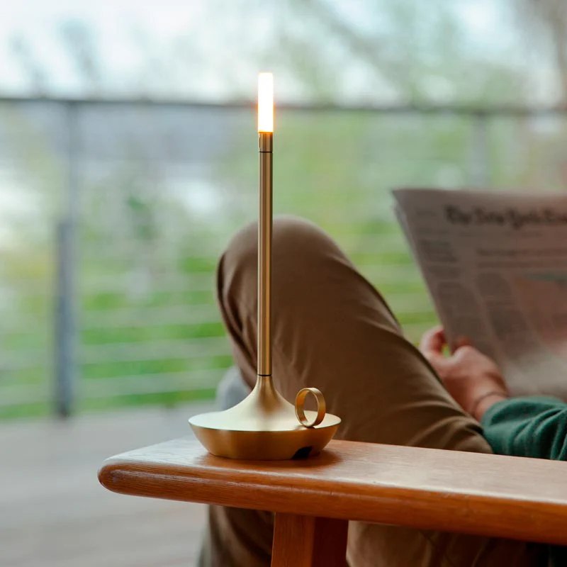 Graceful Curves Define LumenAstra Candlestick Lamp For Timeless Charm