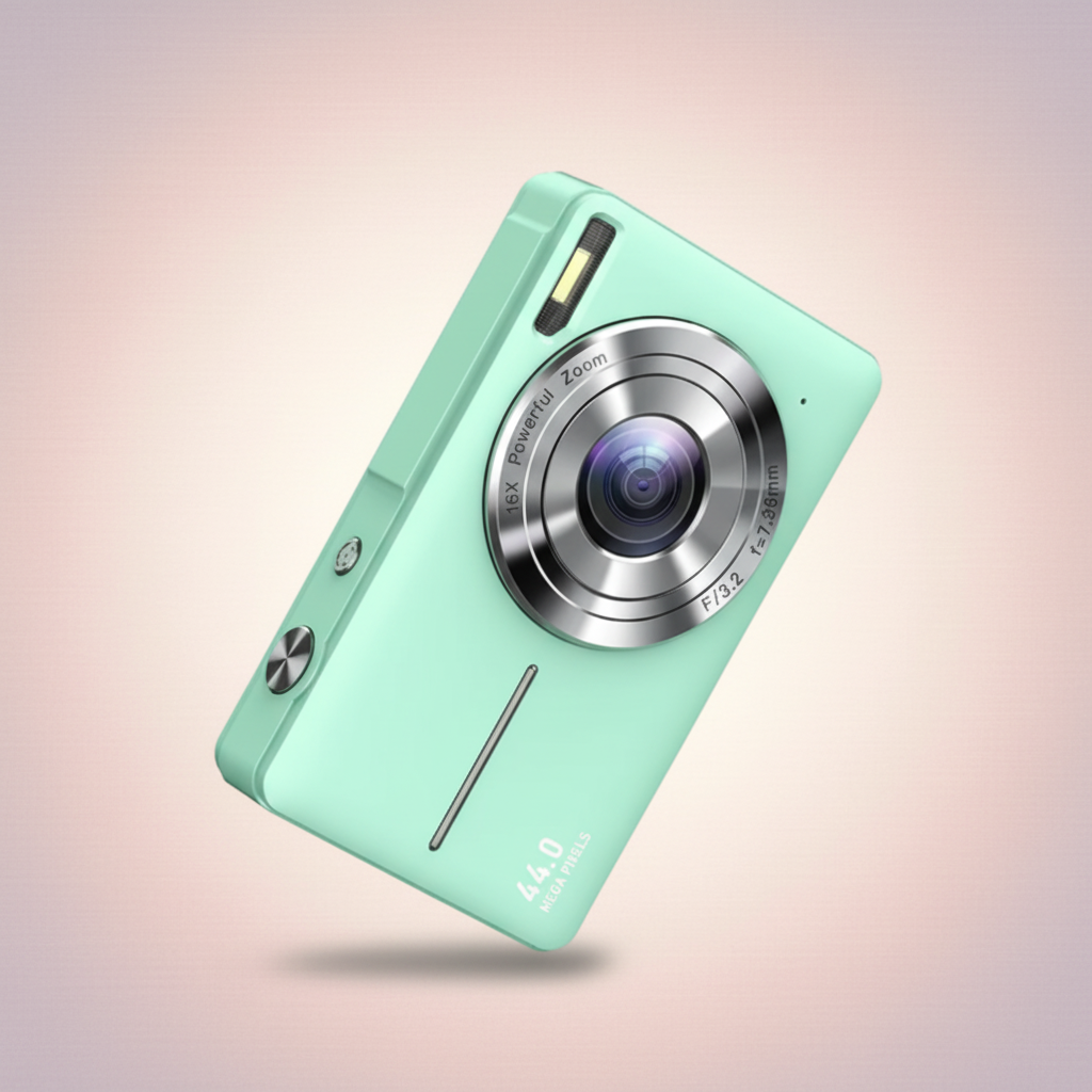 Kompaktowy aparat cyfrowy retro z nagrywaniem wideo 1080p typu point and shoot