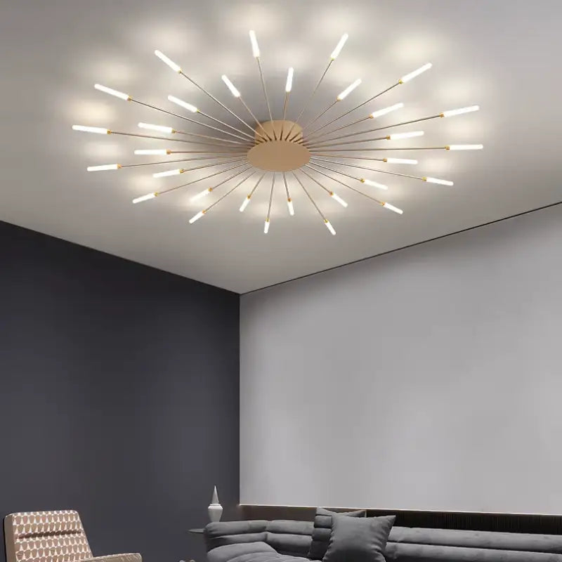 Italian Tube Ceiling Light In Aluminum And Acrylic LED G9 60W Modern Living Room