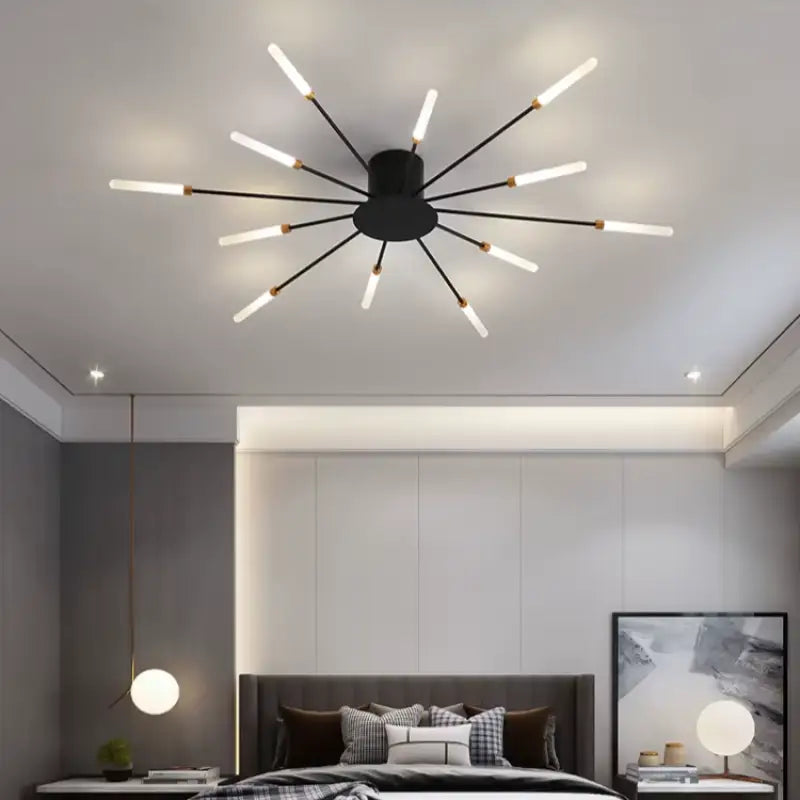 Italian Tube Ceiling Light In Aluminum And Acrylic LED G9 60W Modern Living Room