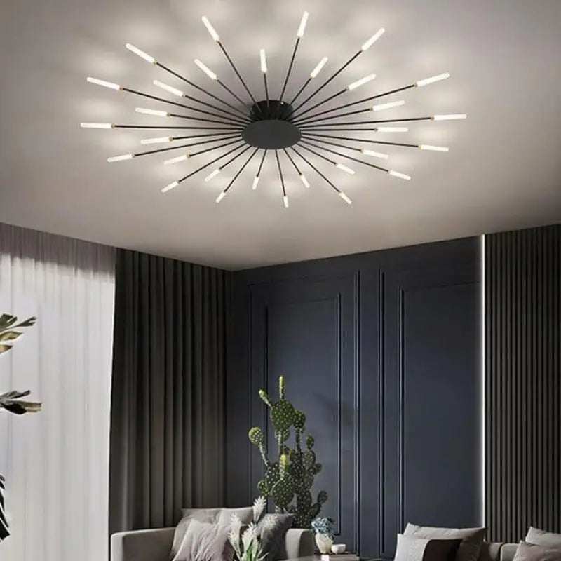 Italian Tube Ceiling Light In Aluminum And Acrylic LED G9 60W Modern Living Room