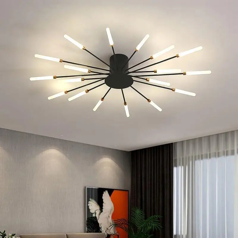Italian Tube Ceiling Light In Aluminum And Acrylic LED G9 60W Modern Living Room