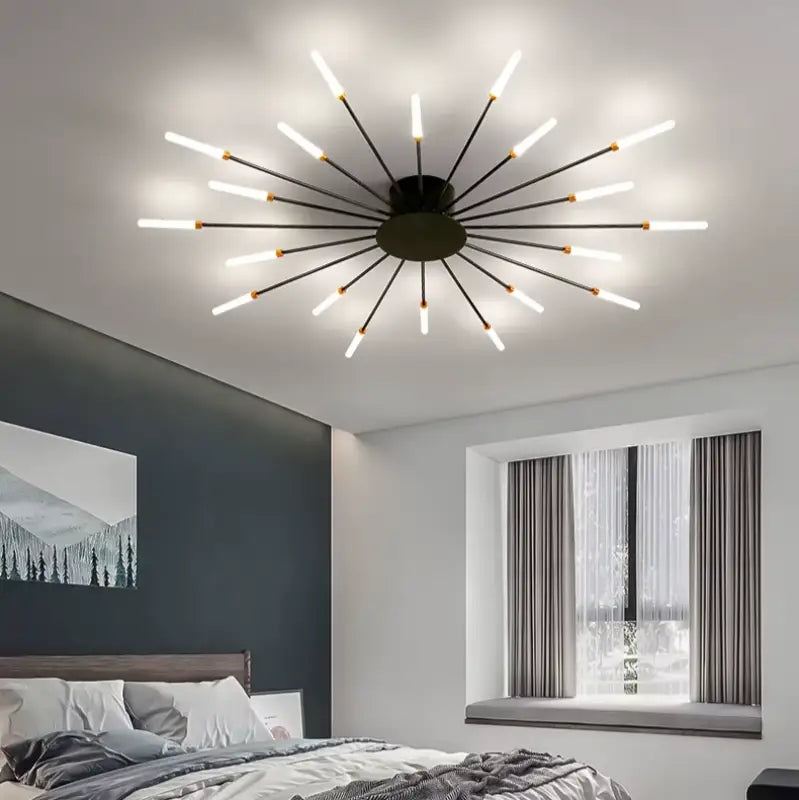 Italian Tube Ceiling Light In Aluminum And Acrylic LED G9 60W Modern Living Room