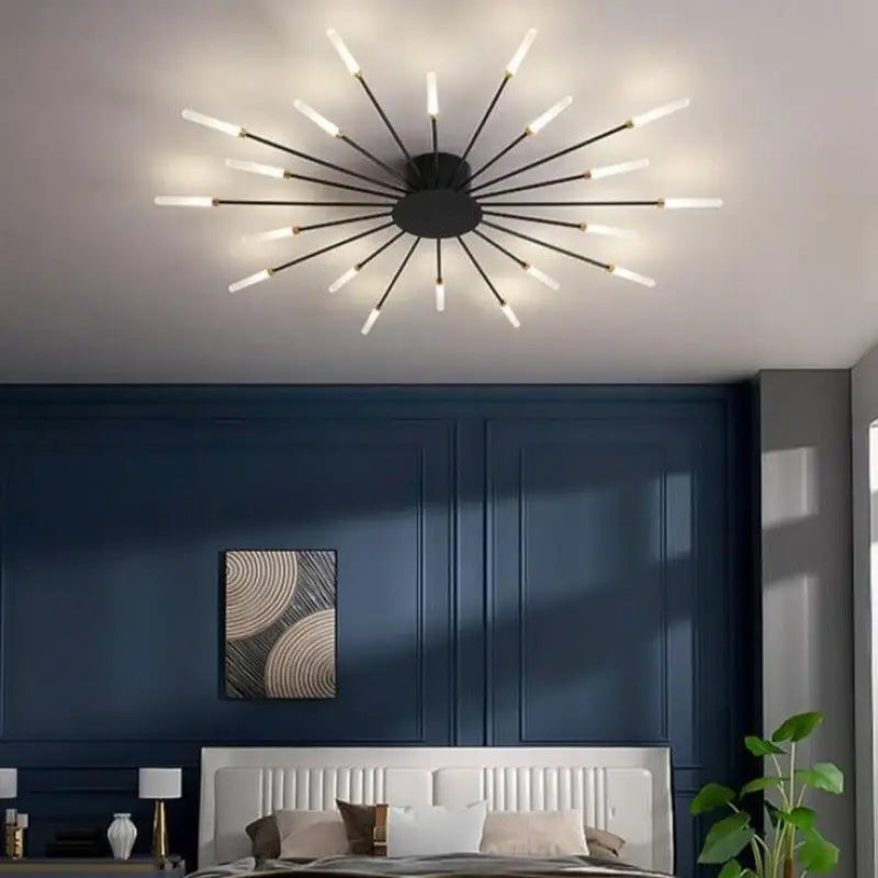 Italian Tube Ceiling Light In Aluminum And Acrylic LED G9 60W Modern Living Room
