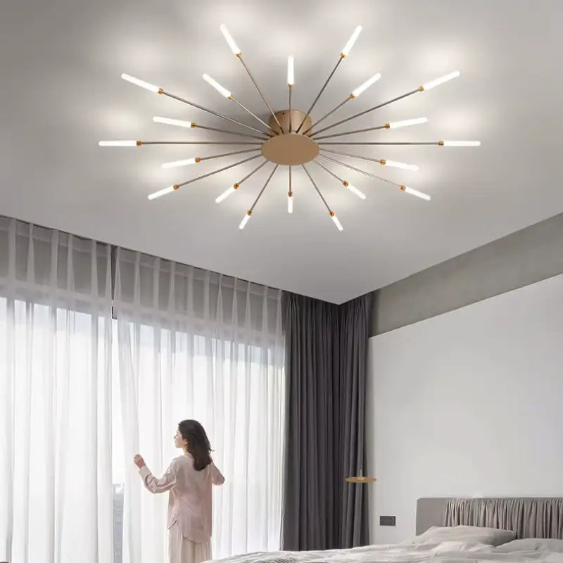 Italian Tube Ceiling Light In Aluminum And Acrylic LED G9 60W Modern Living Room