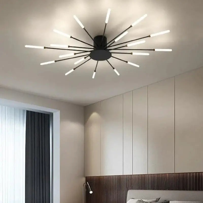 Italian Tube Ceiling Light In Aluminum And Acrylic LED G9 60W Modern Living Room