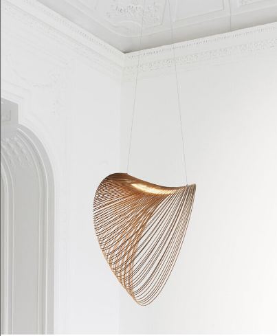 Northcrest Birch Wood Pendant Light With Ceiling Mount