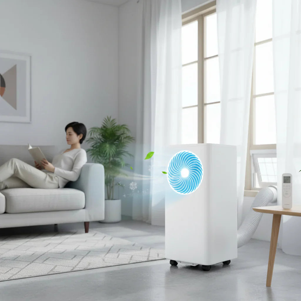 Efficient Portable Cooling Unit In White With Sleep Mode
