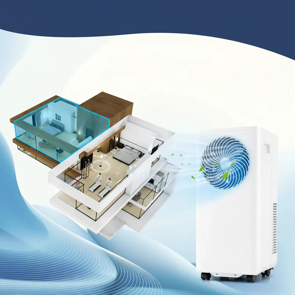 Efficient Portable Cooling Unit In White With Sleep Mode