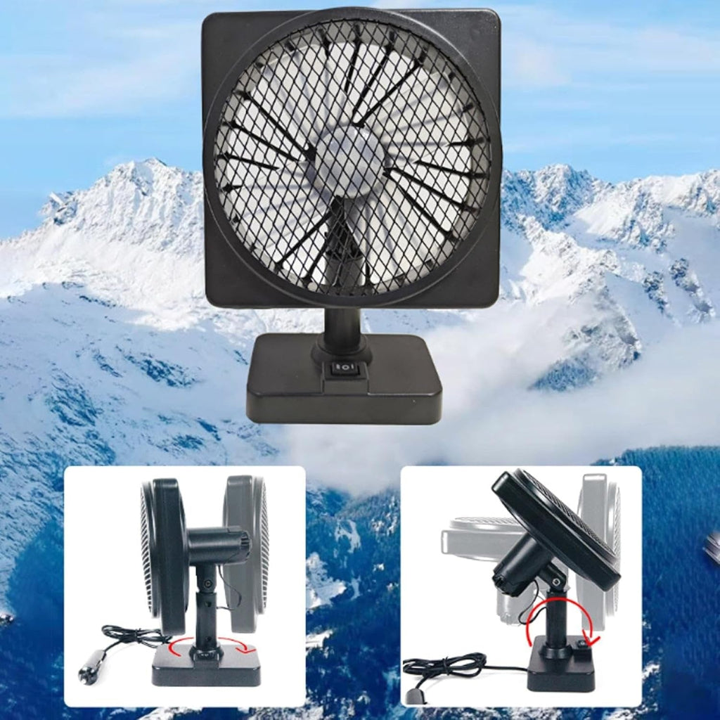 Přenosný USB ventilátor do auta pro chlazení vzduchu na cestách