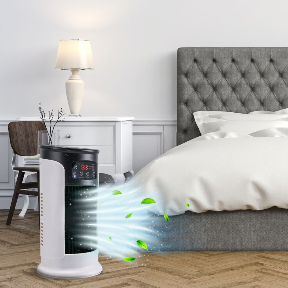 Kompaktní věžový ventilátor pro chlazení místností s dálkovým ovládáním