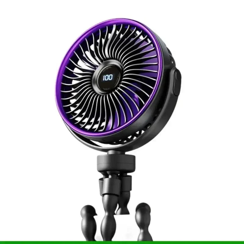 Foldable Clip On Battery Powered Fan Portable And Adjustable