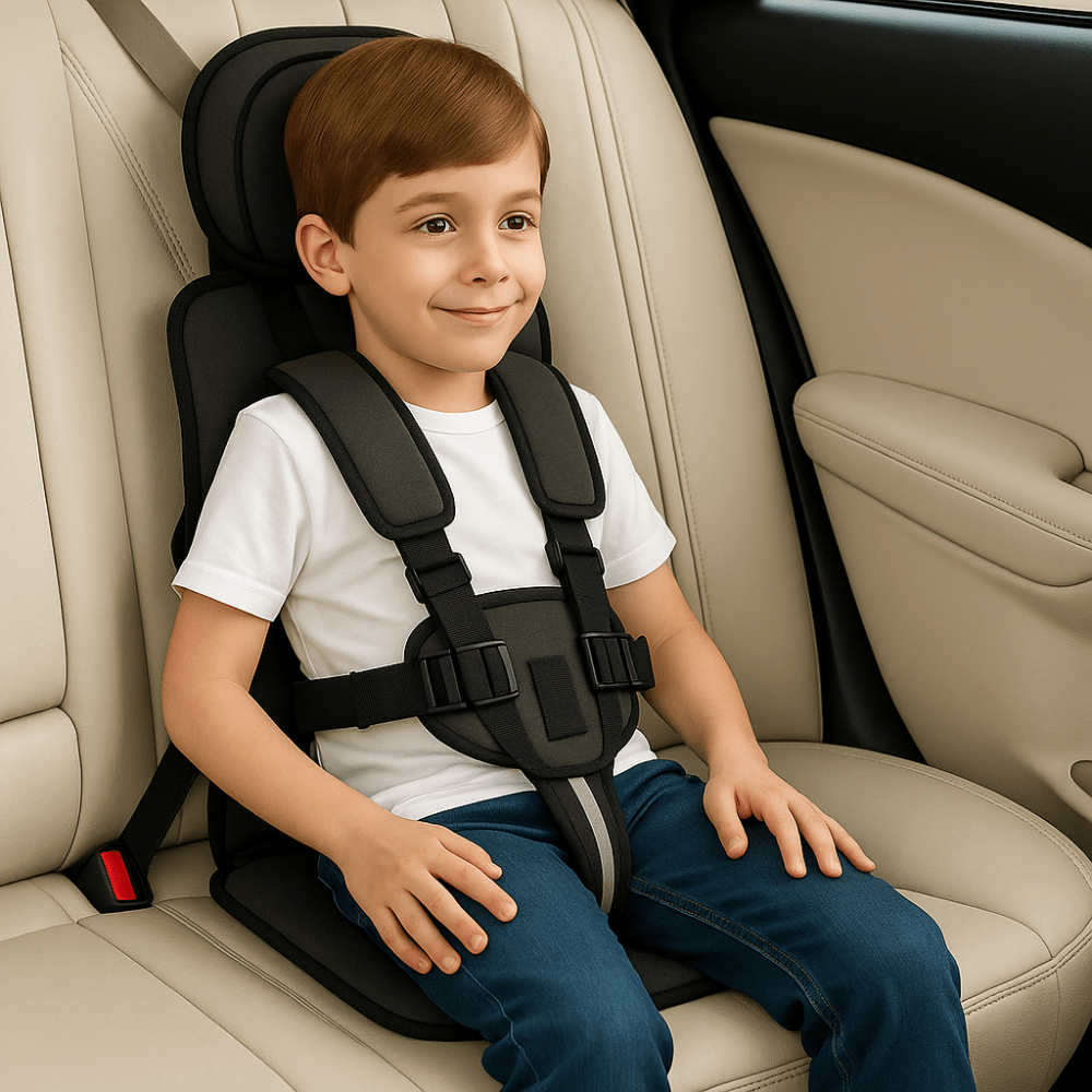 Compact Portable Travel Booster For Car Seat With Harness