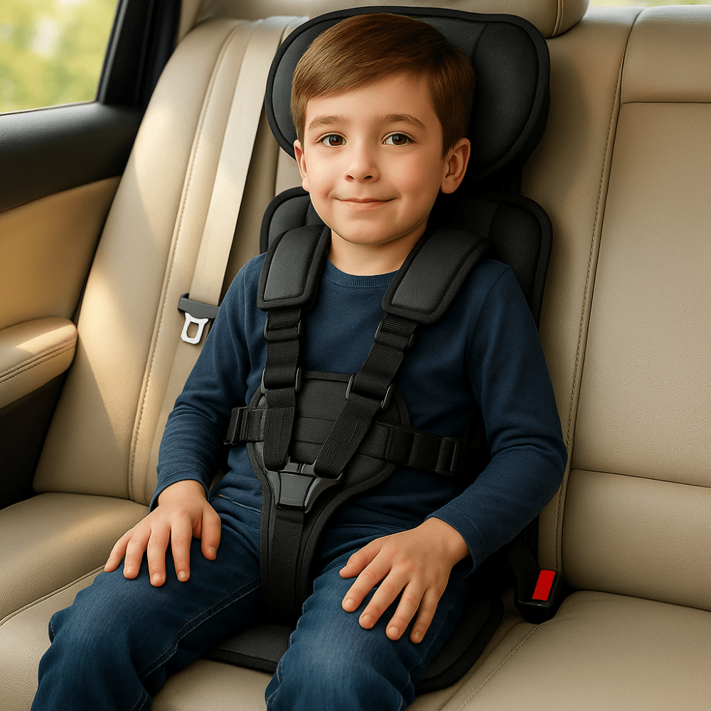 Compact Portable Travel Booster For Car Seat With Harness