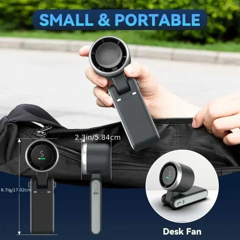 Rechargeable Neck Clip-On Mini Fan For Personal Use