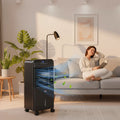 Compact Portable Swamp Cooler With Fan And Timed Settings