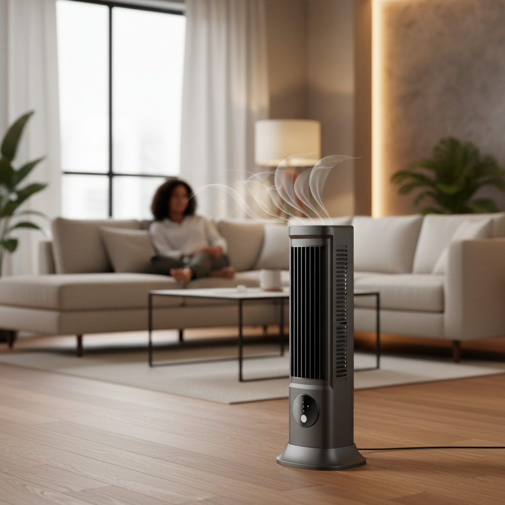 Štíhlý oscilující věžový ventilátor s dálkovým ovládáním pro přenosné chlazení