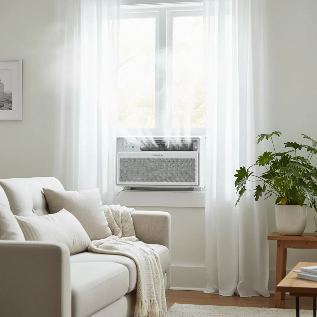 Climatiseur de fenêtre, compact et portable, économe en énergie