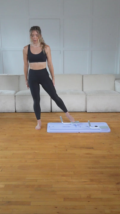 Draagbare Pilates Reformer-plank met verstelbare weerstandsbanden