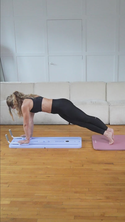 Draagbare Pilates Reformer-plank met verstelbare weerstandsbanden