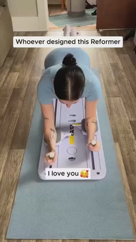 Draagbare Pilates Reformer-plank met verstelbare weerstandsbanden
