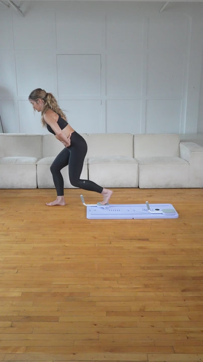 Draagbare Pilates Reformer-plank met verstelbare weerstandsbanden