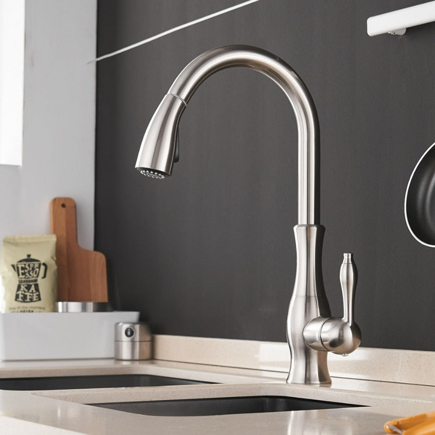 NovaFlow Modern Kitchen Faucet With Pull-Out Spray