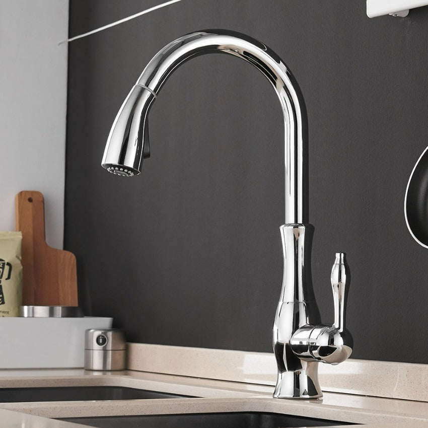 NovaFlow Modern Kitchen Faucet With Pull-Out Spray