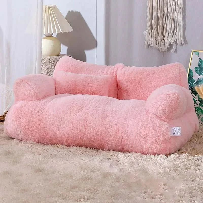 SerenePaws Lounger – ergonomická pohovka pro domácí mazlíčky s vyvýšeným okrajem a pratelným potahem