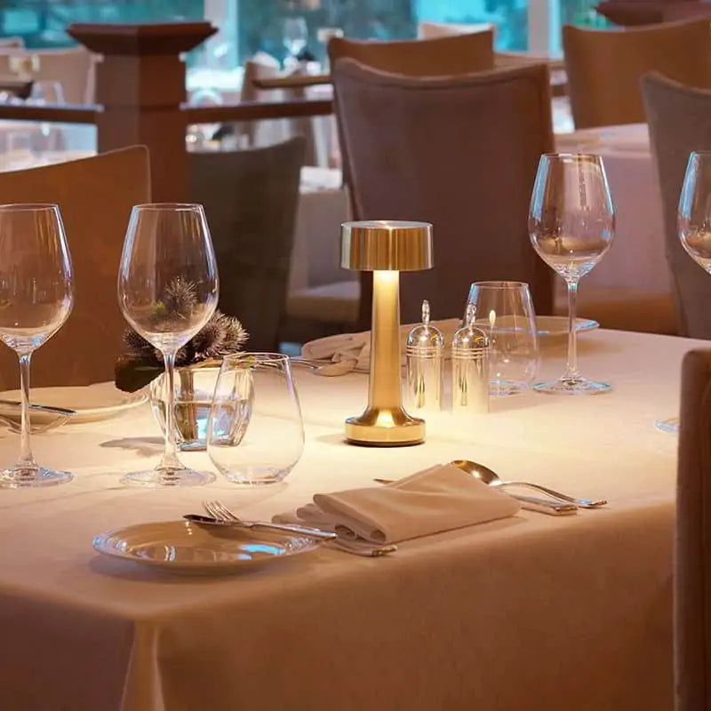 LumaNova Retro LED Wireless Rechargeable Table Lamp For Restaurants