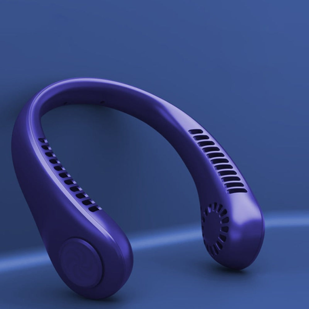Rechargeable Neck Fan With Hands-Free Wearable Design