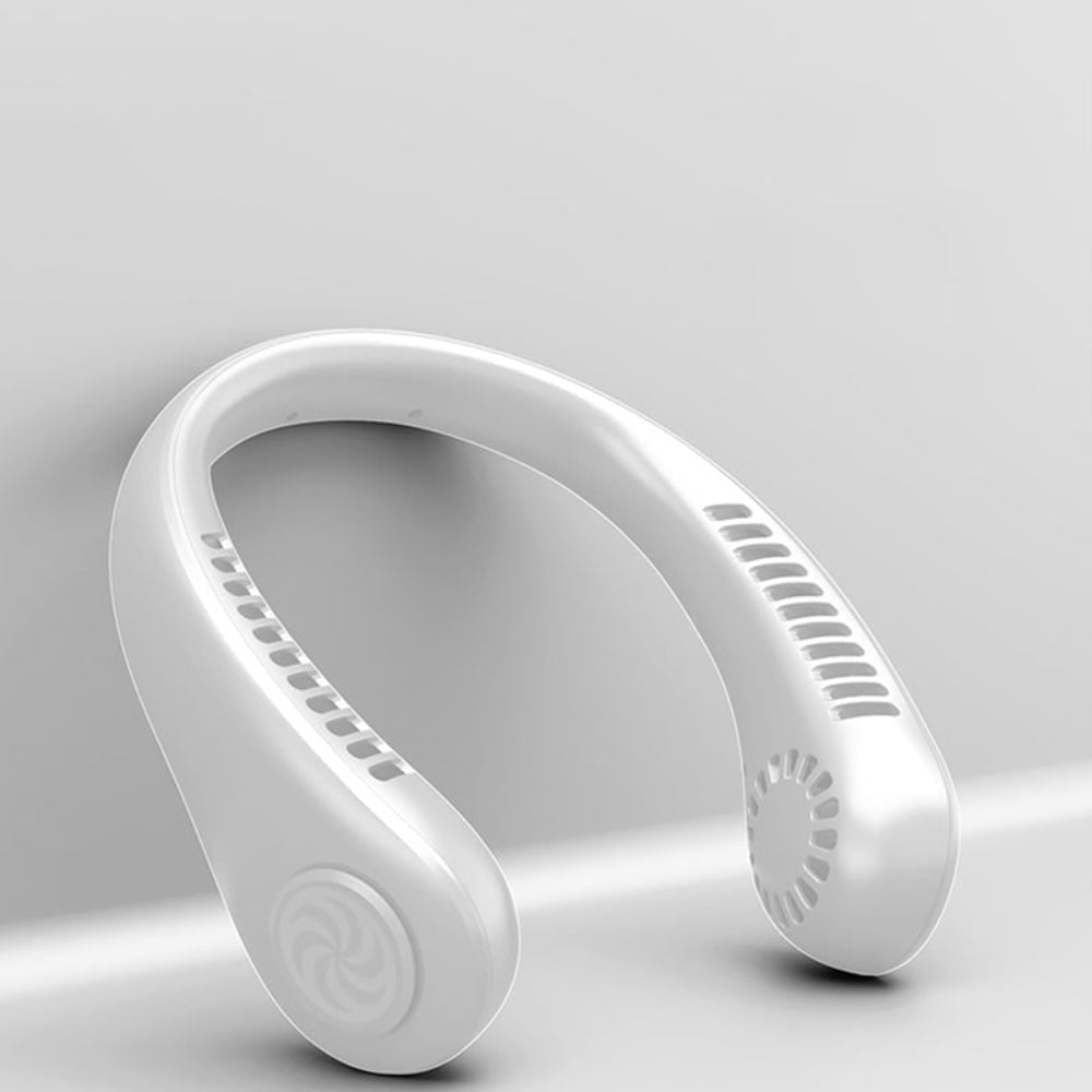 Rechargeable Neck Fan With Hands-Free Wearable Design