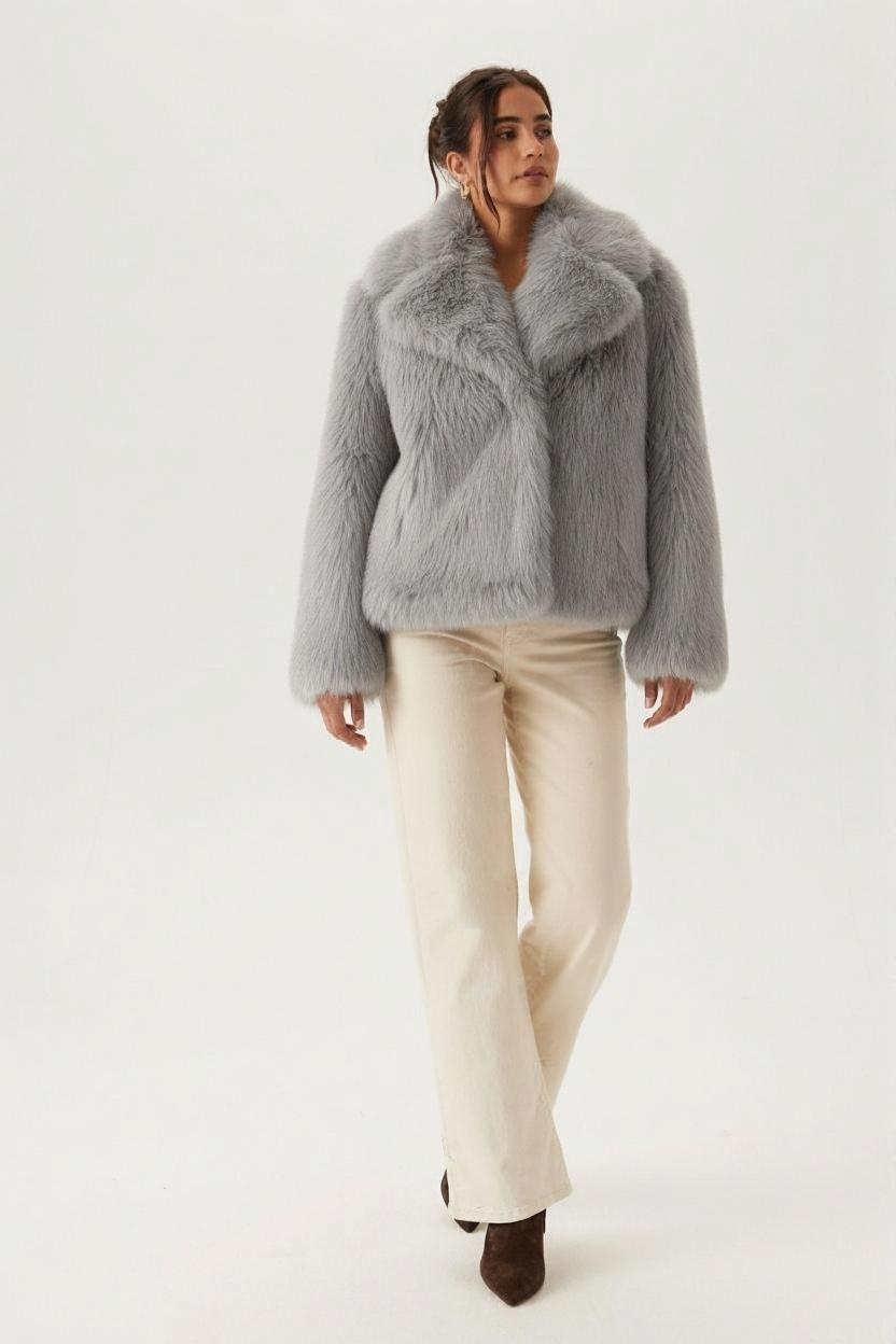 Veste en Fausse Fourrure Luxe