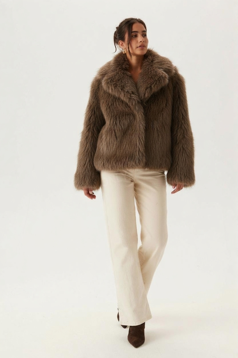 Veste en Fausse Fourrure Luxe