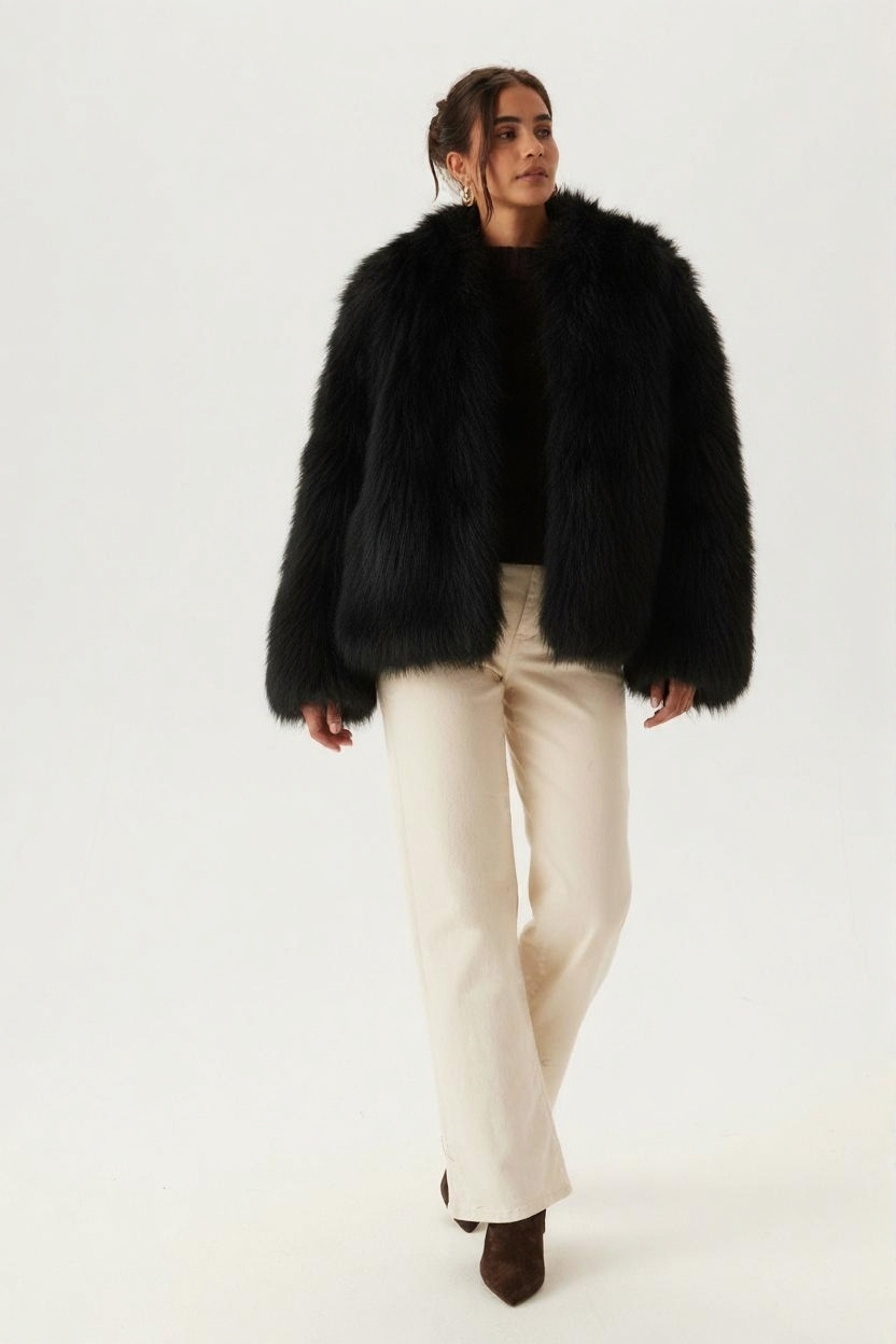 Veste en Fausse Fourrure Luxe