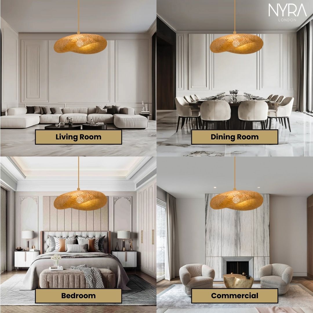مصباح معلق منسوج من خشب البامبو سولارا، يدوي الصنع، تصميم عتيق، مزود بإضاءة LED