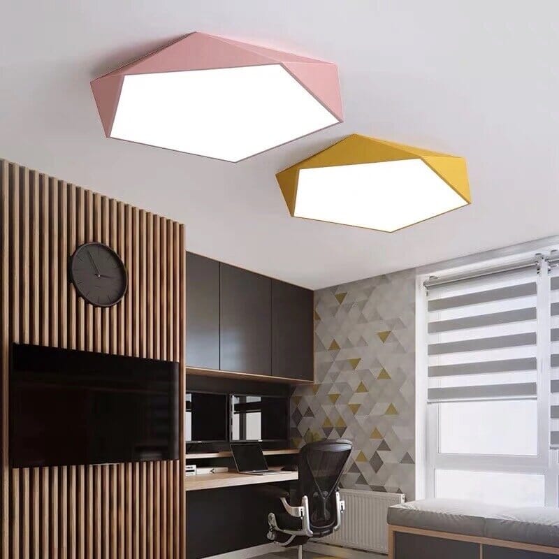 Lampada da soffitto LED Skydor con design geometrico moderno