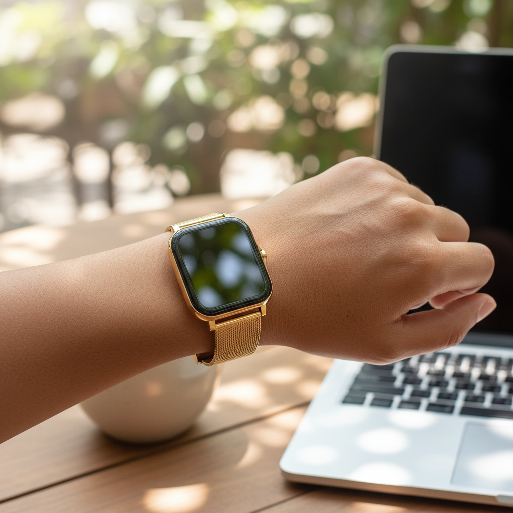 Montre connectée carrée pour le suivi de la forme physique et la surveillance de la santé