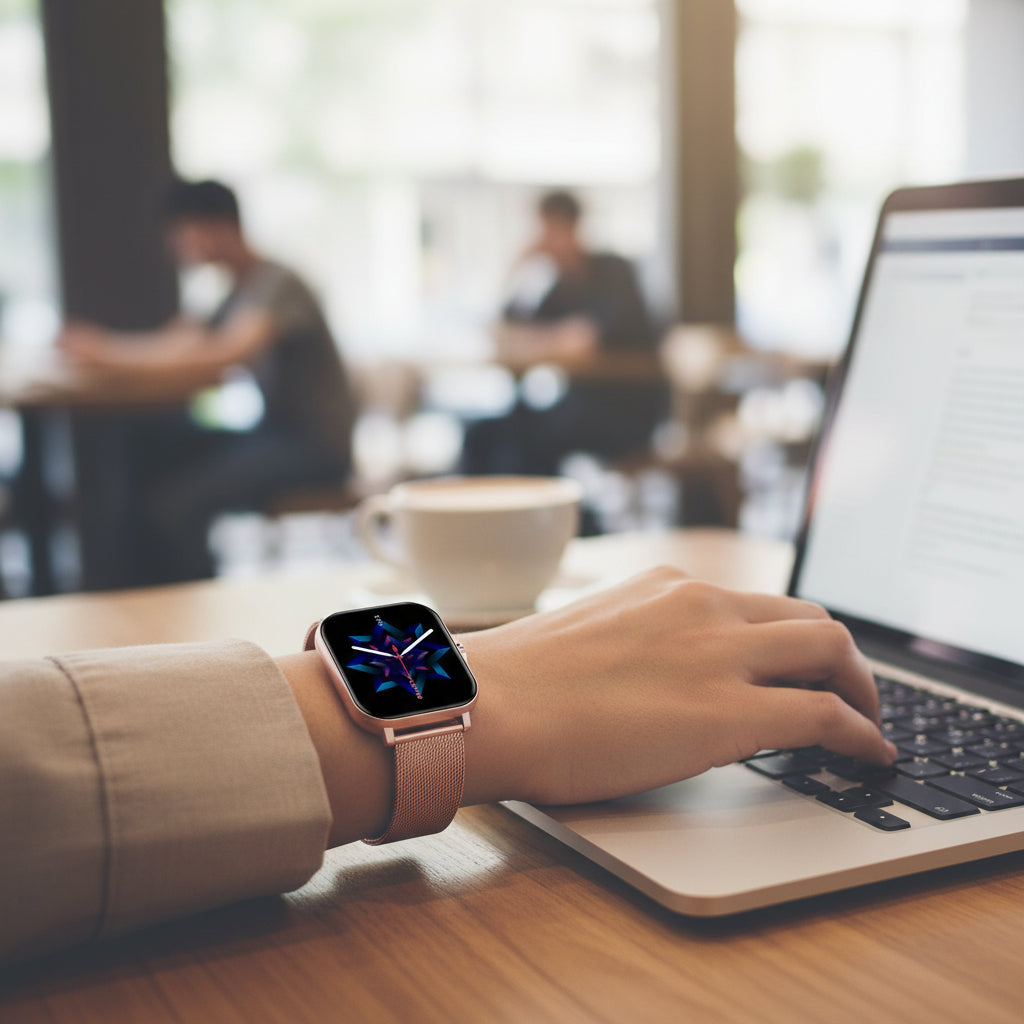 Montre connectée carrée pour le suivi de la forme physique et la surveillance de la santé